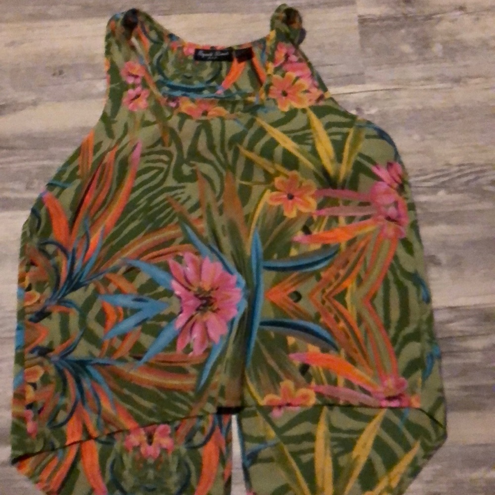 High low open back shirt